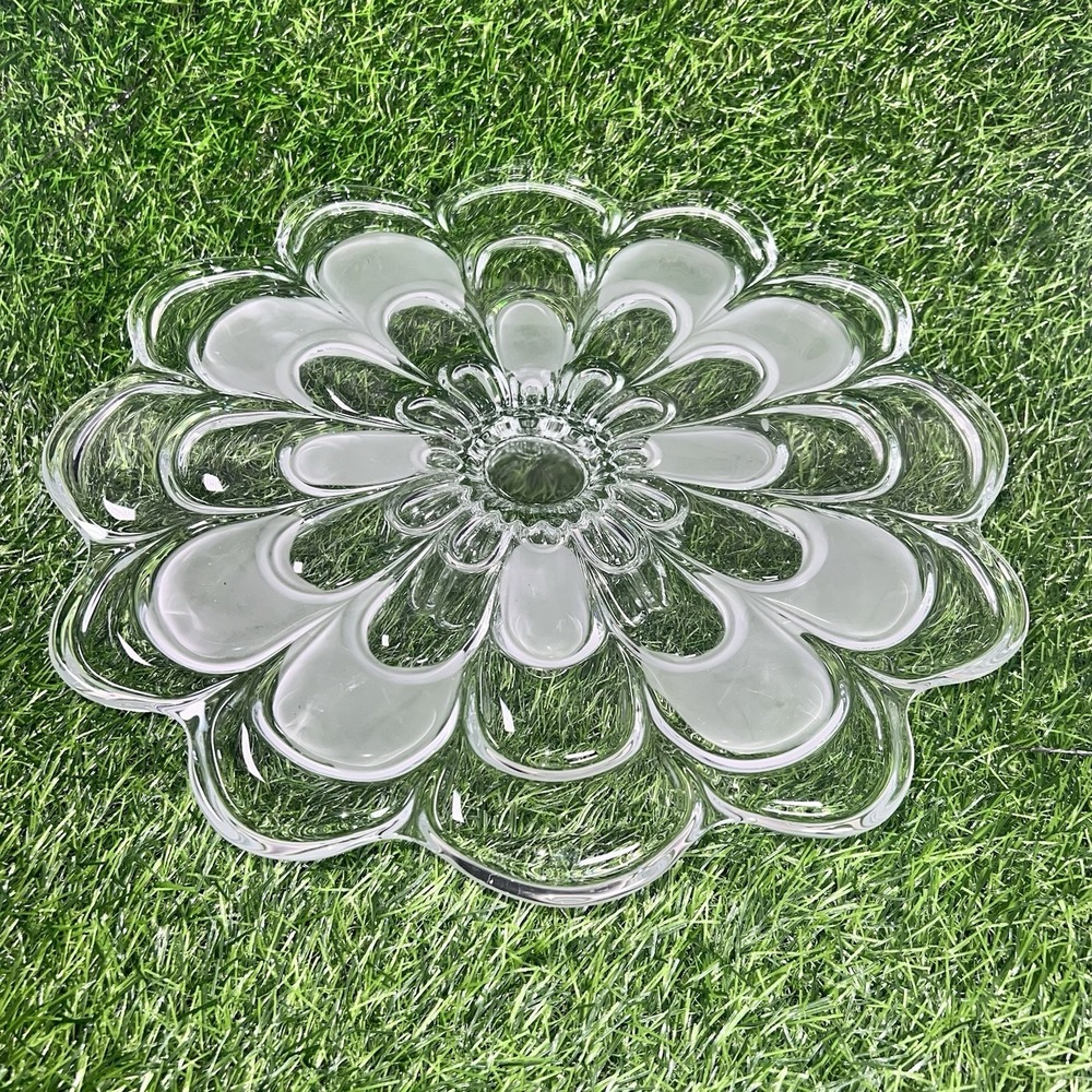Toscana BOHEMIA Crystal Clear 14" plate style # 312936-GB Footed Cake Plate